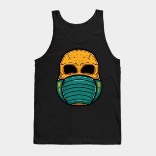 Skull green mask Tank Top